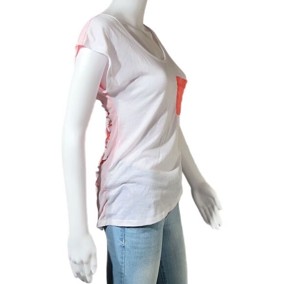 Nollie Lace Contrast Destructed Knit Tee NWT - Picture 5 of 9